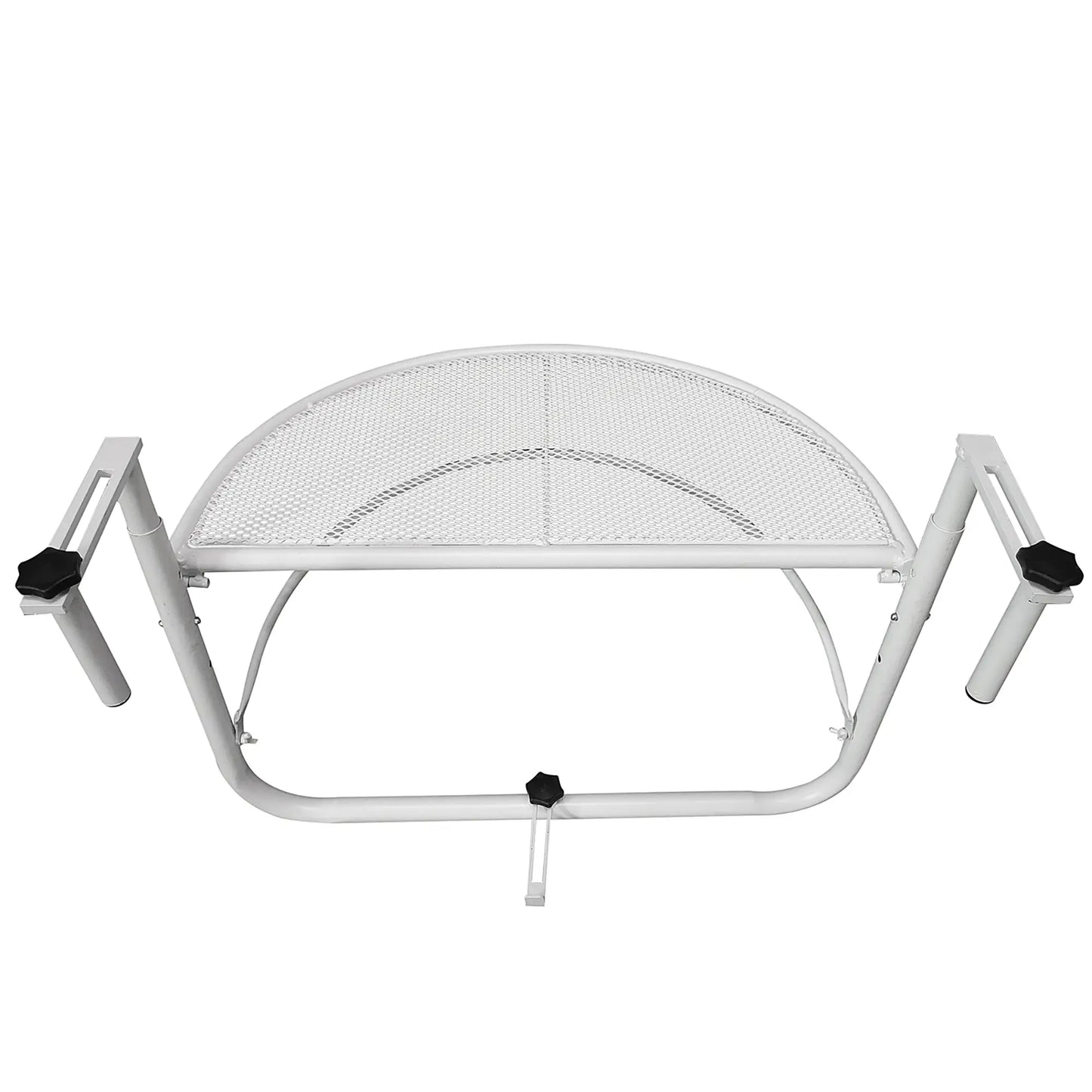 Adjustable Balcony Hanging Table, Metal Wall Desk, Outdoor Flower Stand, Half Round, White Balcony Table Hanging at Gallery Canada