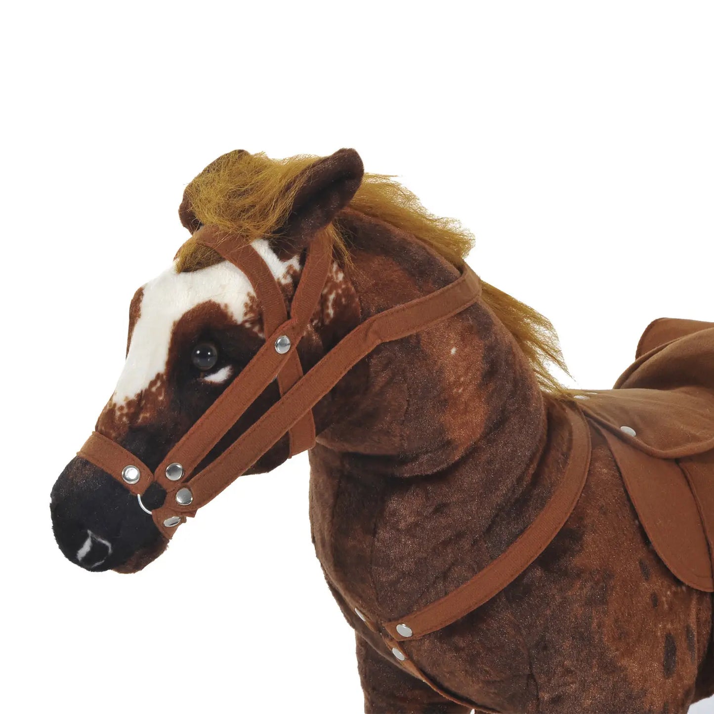 Standing Ride on Horse, Plush Pony Toy with Sound, Brown Rocking Horses at Gallery Canada