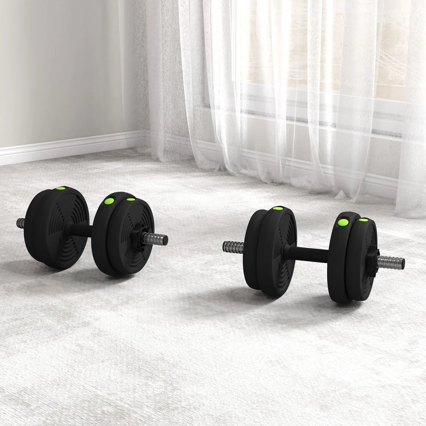 33LBS Adjustable Barbell Dumbbells Set, Non-Slip Handles, Home Gym Dumbbells & Barbells at Gallery Canada