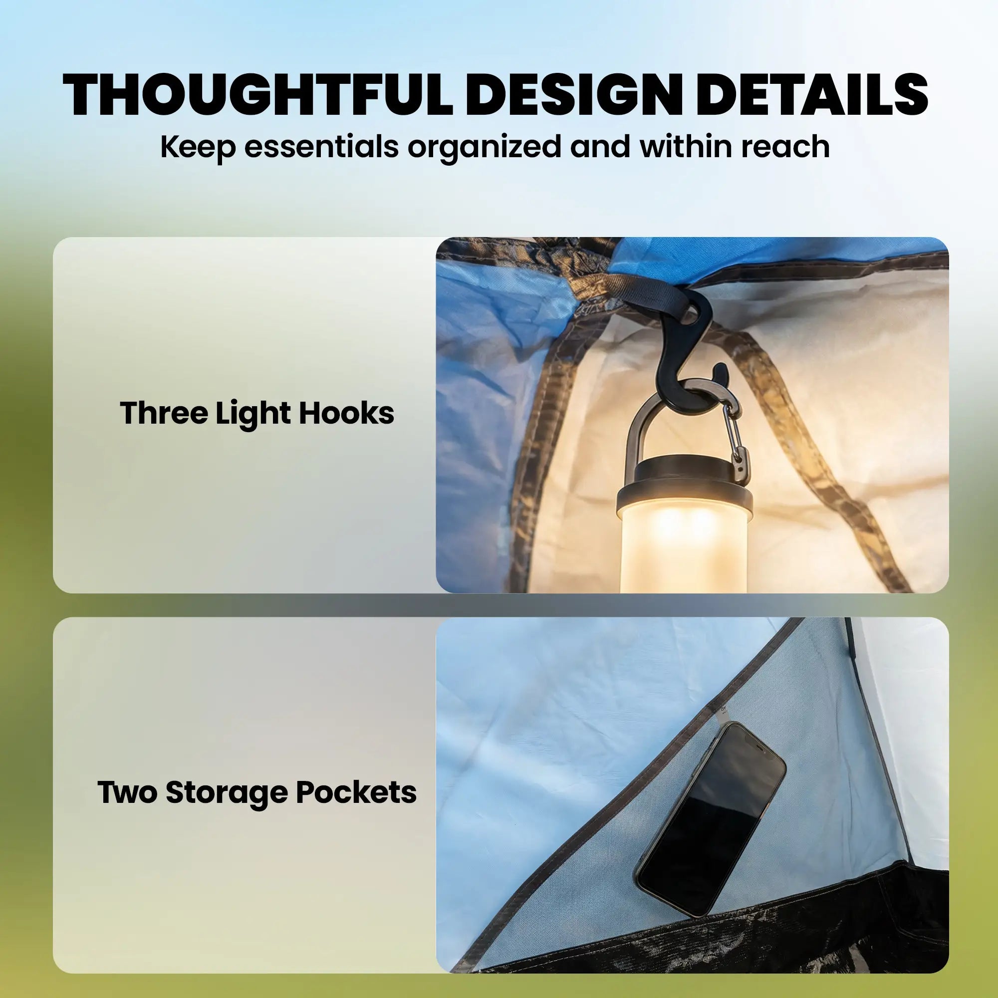 Multi-Room Camping Tent, 8-12 Person, 3000mm Waterproof Rainfly, Screen Panels Camping Tents at Gallery Canada