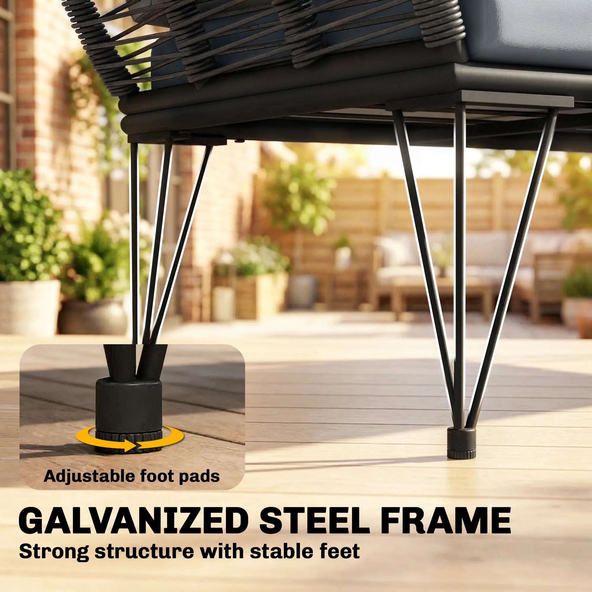 Outdoor Patio Sofa, 2 Seater Loveseat With Cushions, Light Grey Patio Furniture Sets at Gallery Canada