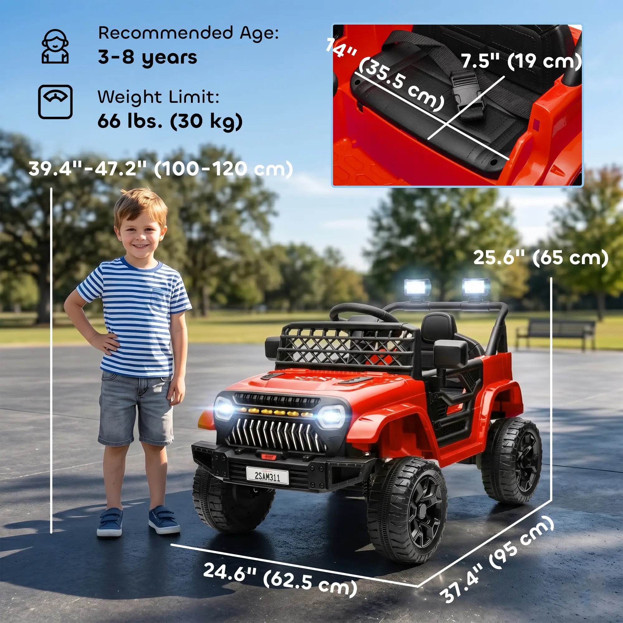 12V Ride On Truck, Electric Car For Kids, Remote Control, Red Electric Toy Cars at Gallery Canada