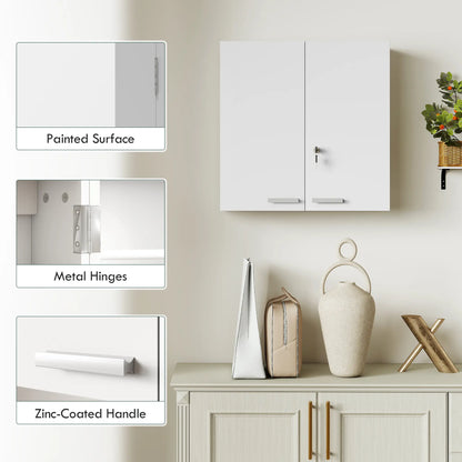 Wall Mount Medicine Cabinet, 4 Tier Shelves, Lockable, White Mirror Medicine Cabinets at Gallery Canada