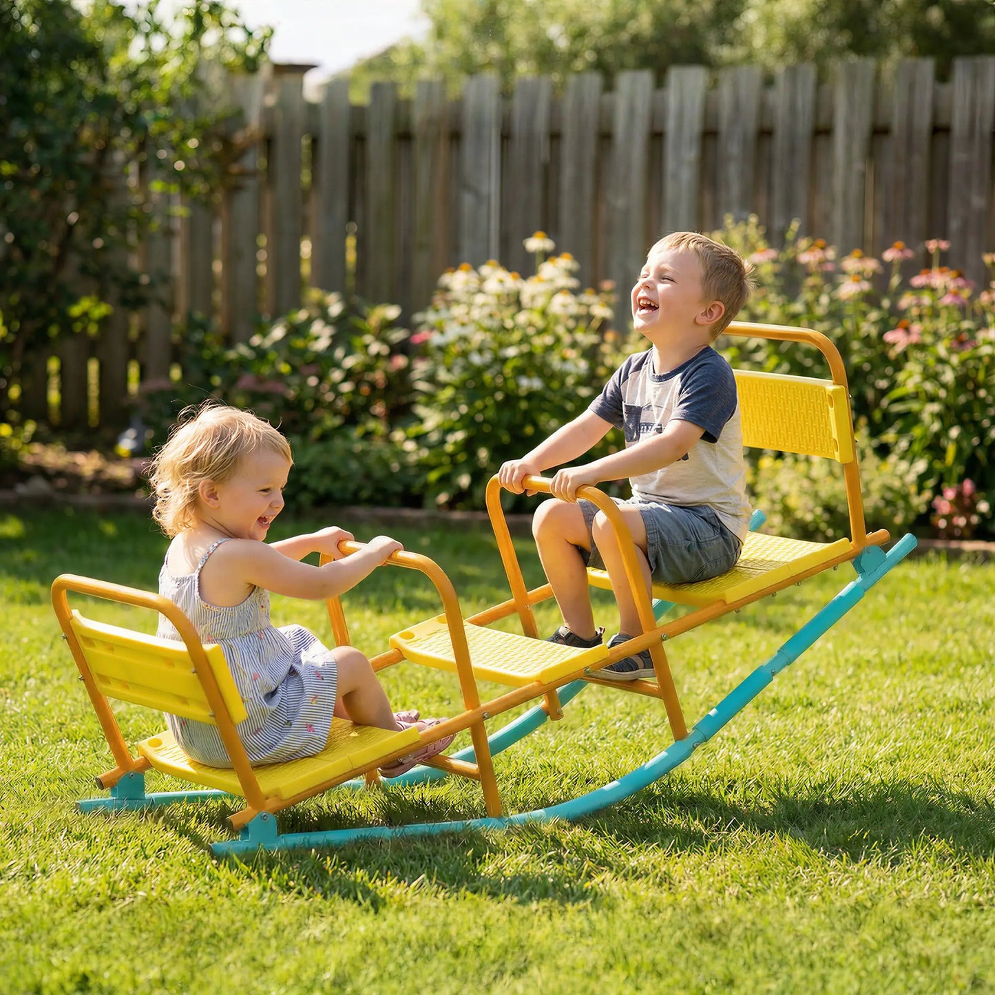 Metal Seesaw For Kids, 2 In 1 Rocking Teeter Totter, Playground Equipment Gym Sets & Swings at Gallery Canada