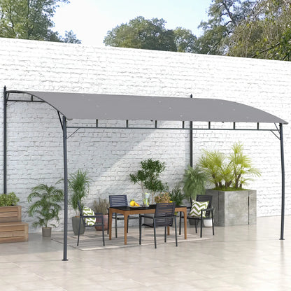 10' x 13' Outdoor Pergola, UV30+ Canopy, Steel Frame, Dark Grey Pergolas at Gallery Canada