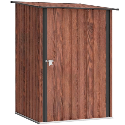 3.3' x 3.4' Lean-To Garden Storage Shed, Galvanized Steel Tool House, Teak Sheds at Gallery Canada