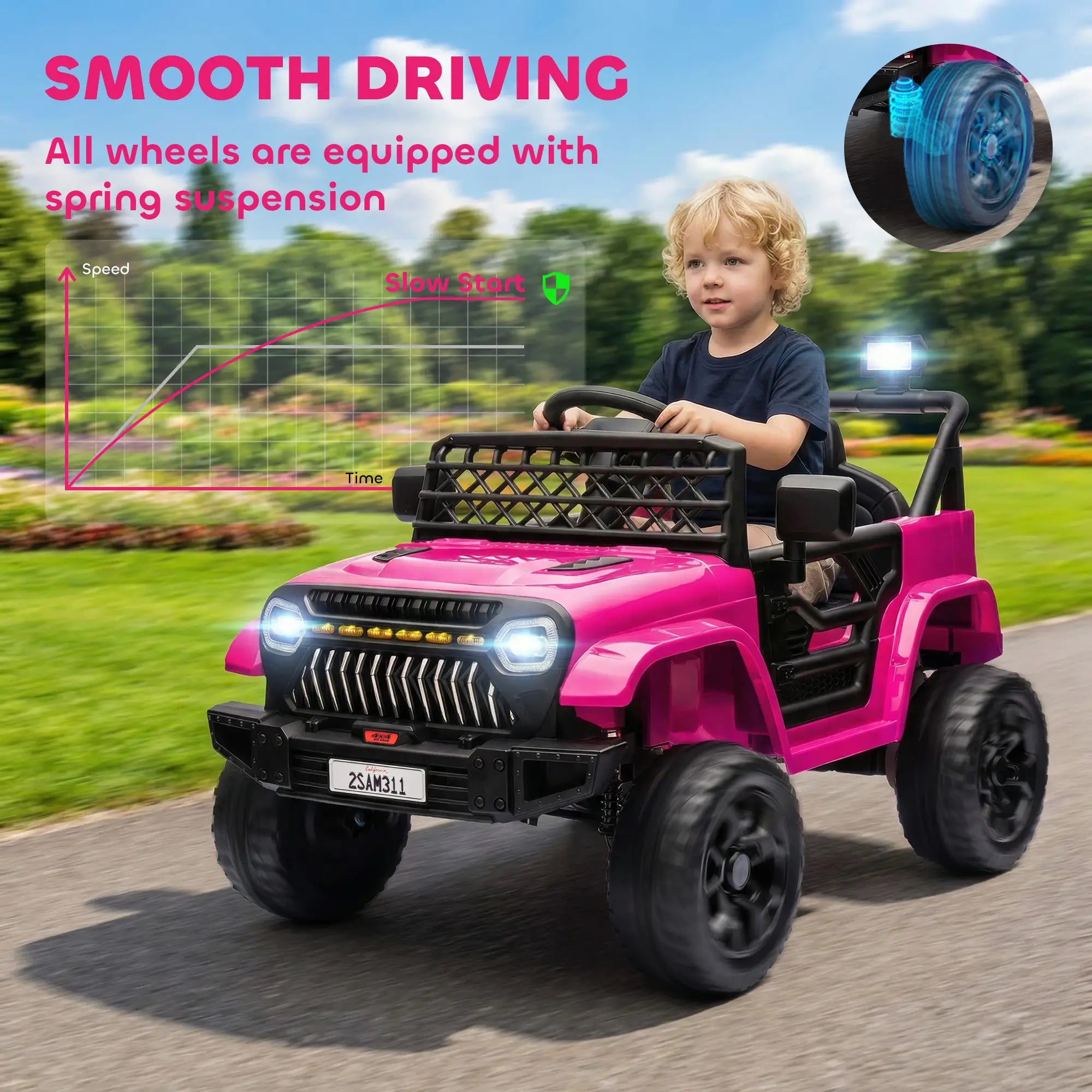 12V Ride On Truck, Electric Car For Kids, Pink Electric Toy Cars at Gallery Canada