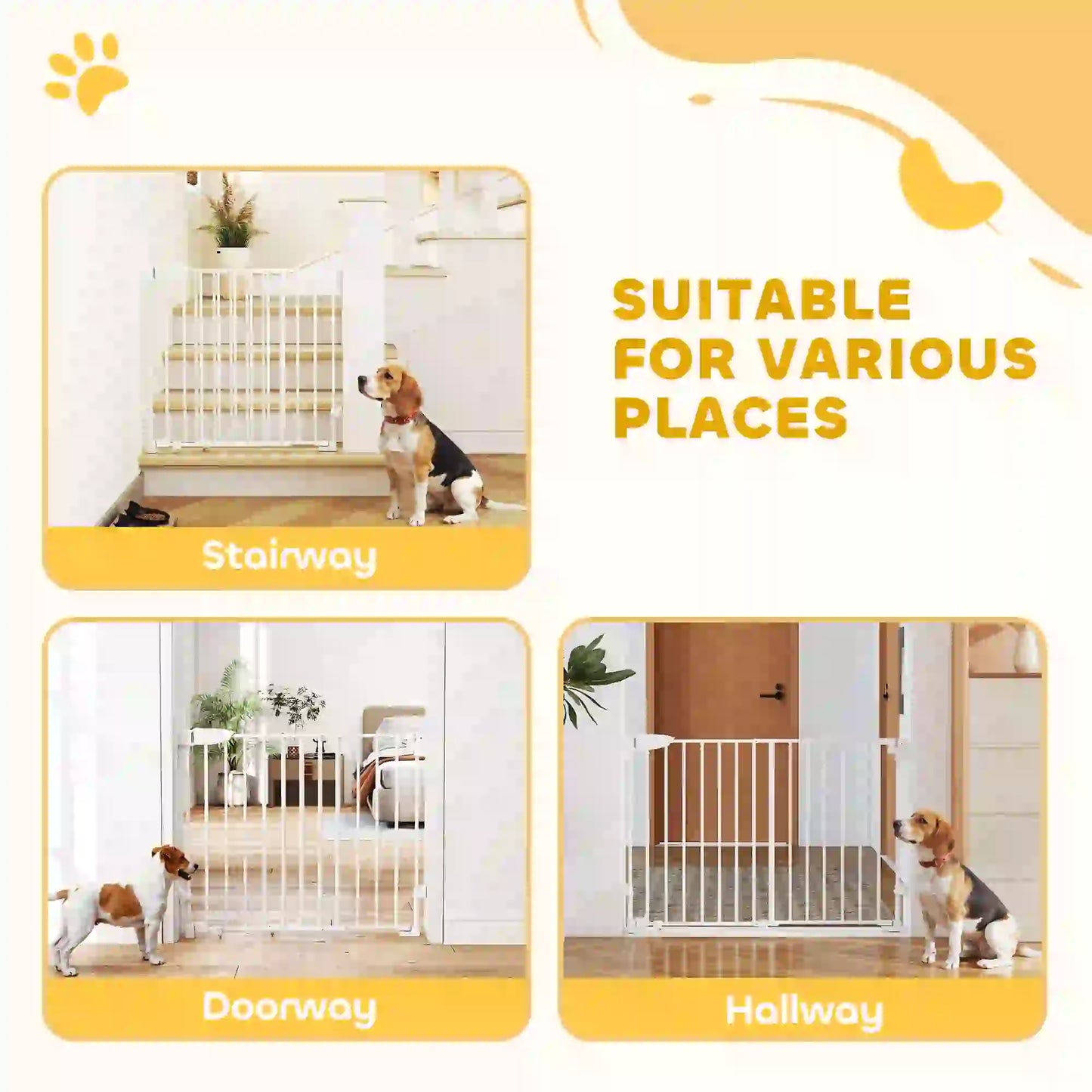 29"-44" Wide Dog Gate, 29" H, Auto-Close, Wall-Mounted Pet Gates at Gallery Canada