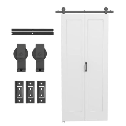 35" x 83" Sliding Door, 3.6FT Bi-Folding Door, Hardware Kit, Paintable MDF Door Hardware White, Black at Gallery Canada