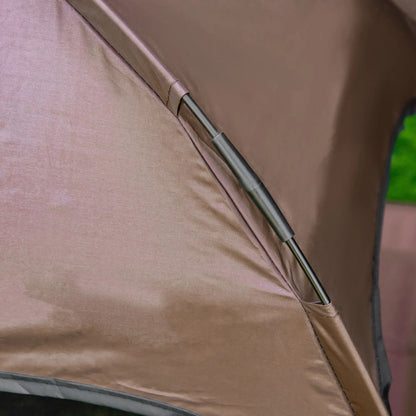 Elevated Dog Bed with Canopy, Portable Dog Cot, 30" x 24" x 29", Coffee Elevated Dog Beds at Gallery Canada