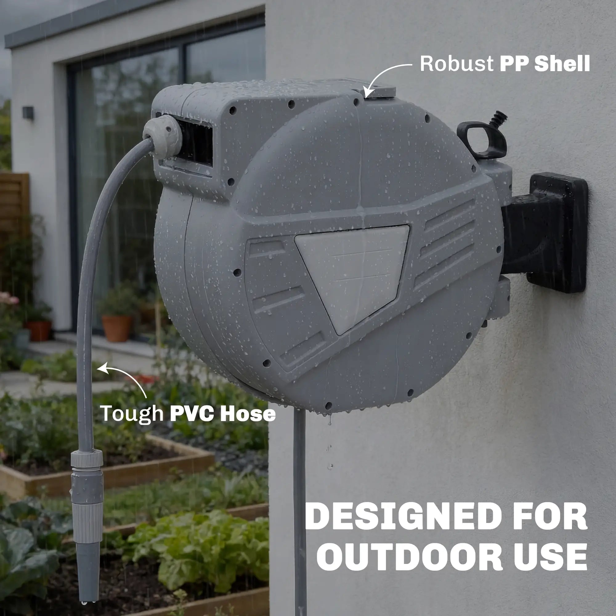 Retractable Garden Hose Reel, 1/2