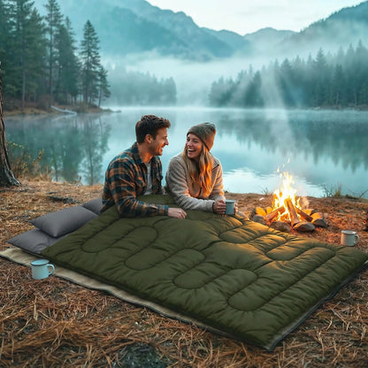 Queen Size, Double Sleeping Bag For Adults, Cold Weather, Green Camping Cots at Gallery Canada