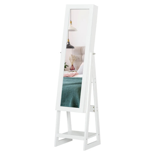 Jewellery Cabinet with Full-Length Mirror, White Jewellery Armoire & Jewellery Mirror Cabinets White at Gallery Canada