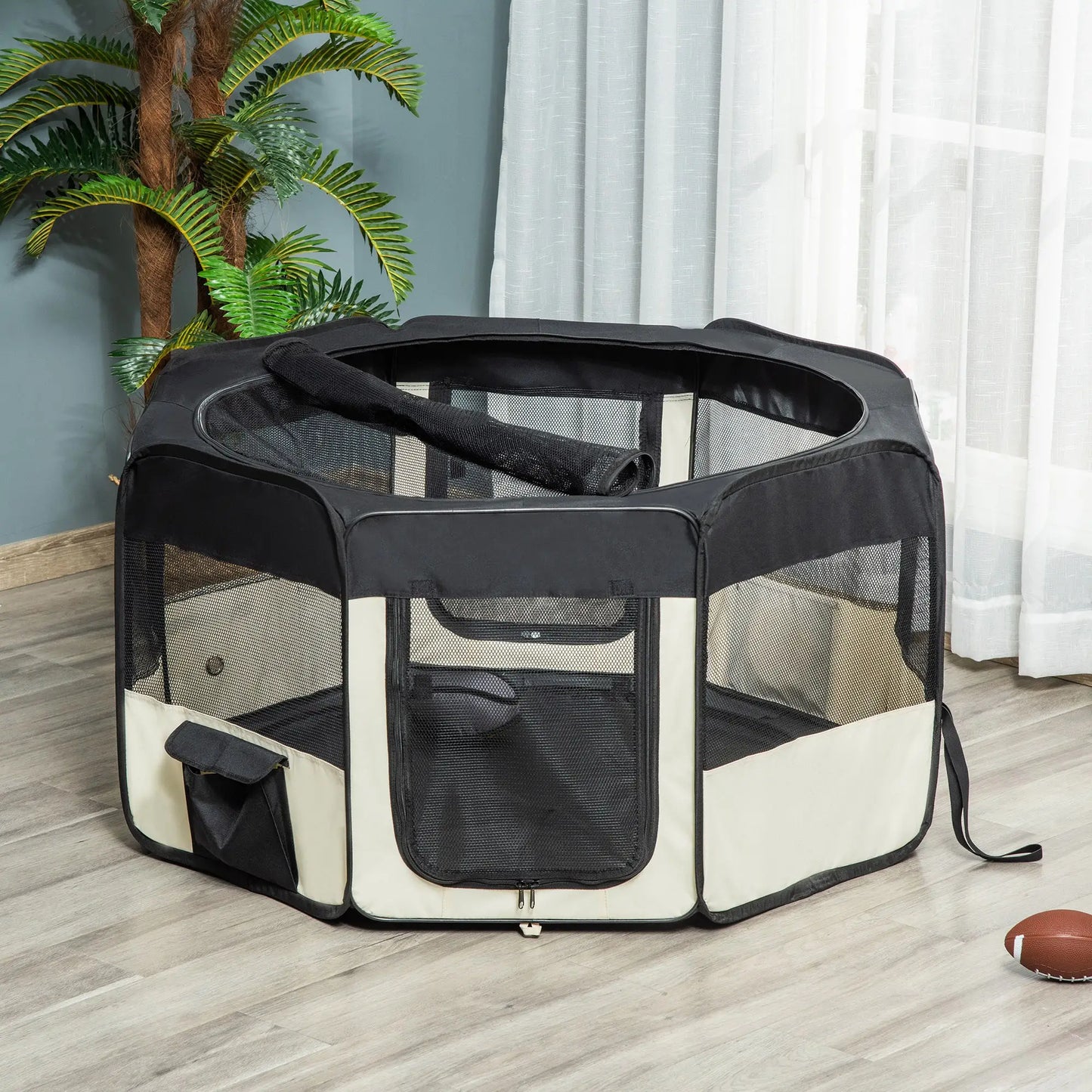 49.2-Inch Soft Folding Dog Playpen, Outdoor Pet Pen with Bag Houses, Kennels & Pens at Gallery Canada