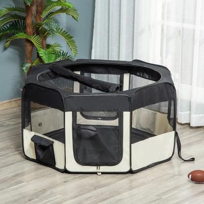 49.2-Inch Soft Folding Dog Playpen, Outdoor Pet Pen with Bag Houses, Kennels & Pens at Gallery Canada