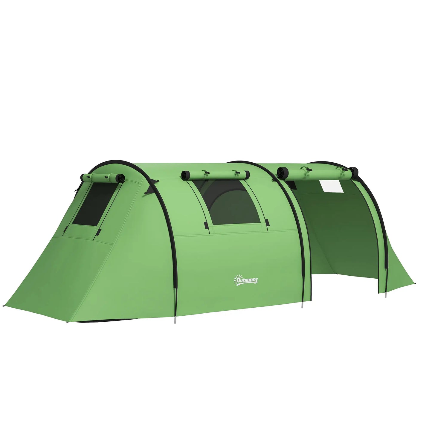 3-4 Person Camping Tent, 2 Rooms, 3000mm Waterproof, Dark Green Camping Tents at Gallery Canada