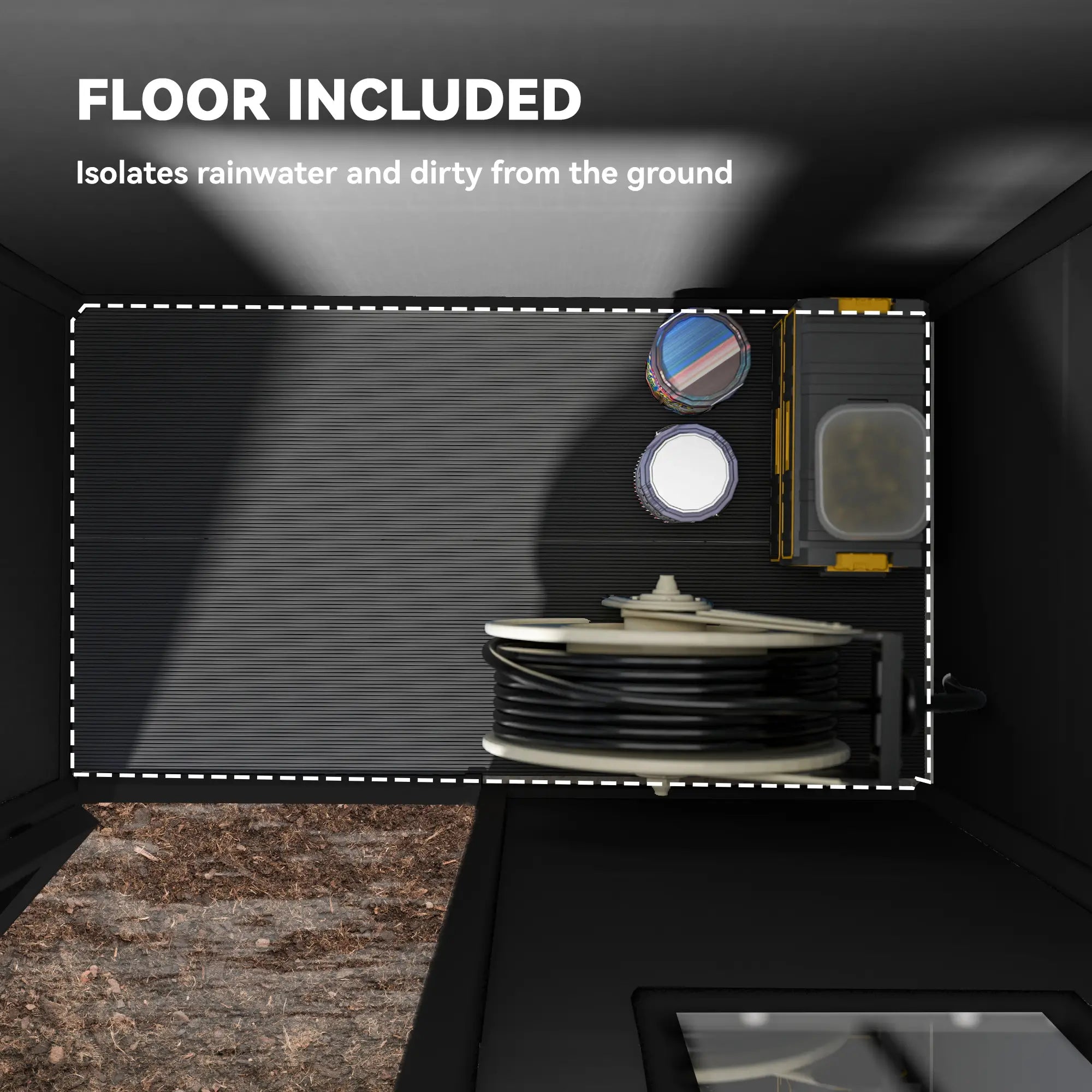 5 x 3FT Garden Shed With Floor, Lockable Door, Window, Vent, Dark Grey Sheds at Gallery Canada