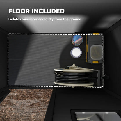 5 x 3FT Garden Shed With Floor, Lockable Door, Window, Vent, Dark Grey Sheds at Gallery Canada