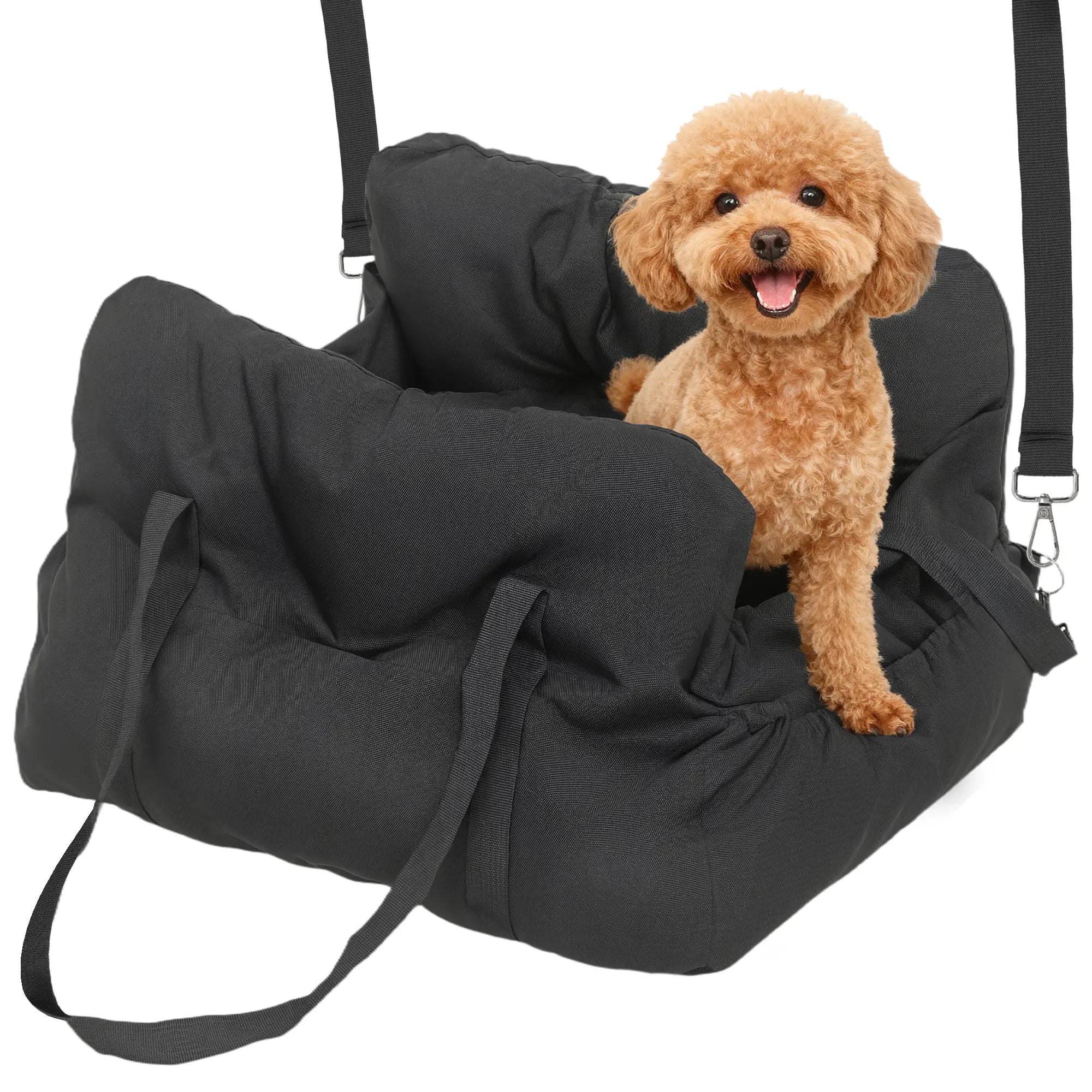 Dog Car Seat for Small Pets, Machine Washable, with Cushion, Black Dog Bike Trailers & Strollers at Gallery Canada
