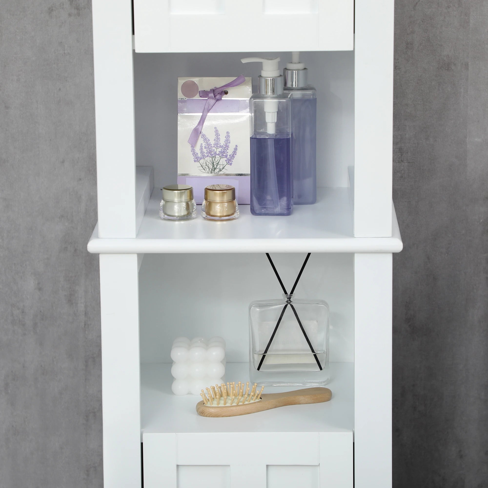 Freestanding Bathroom Cabinet, Open Shelves, 13.8