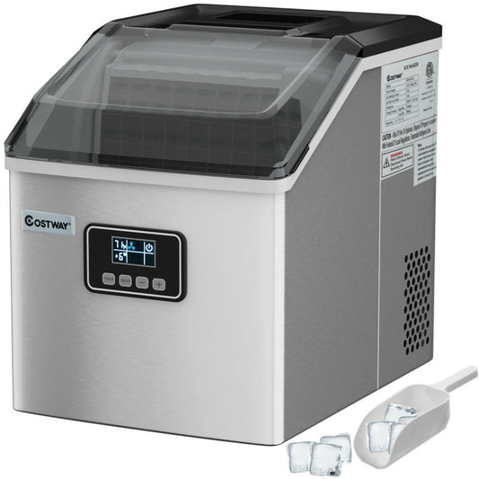 48 lbs Stainless Self-Clean Ice Maker with LCD Display Panel Ice Makers Options at Gallery Canada