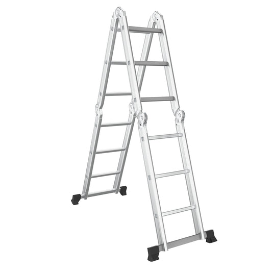 7-In-1 Folding Aluminum Step Ladder, Anti-Skid Pedal Garages Options at Gallery Canada