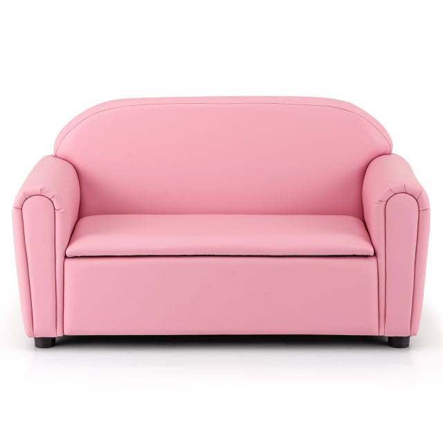 Kids Sofa Armrest Chair with Storage Function, Pink Kids Chairs & Seating at Gallery Canada