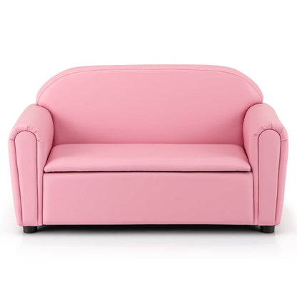 Kids Sofa Armrest Chair with Storage Function, Pink Kids Chairs & Seating at Gallery Canada