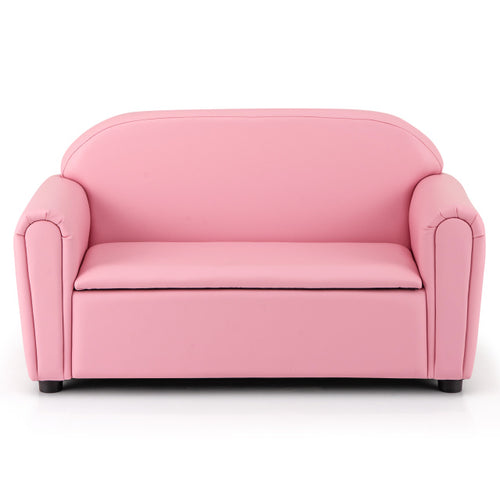 Kids Sofa Armrest Chair with Storage Function, Pink