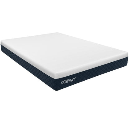 10 Inch Mattress with Jacquard Fabric Cover in a Box-Queen Size, White Mattresses at Gallery Canada