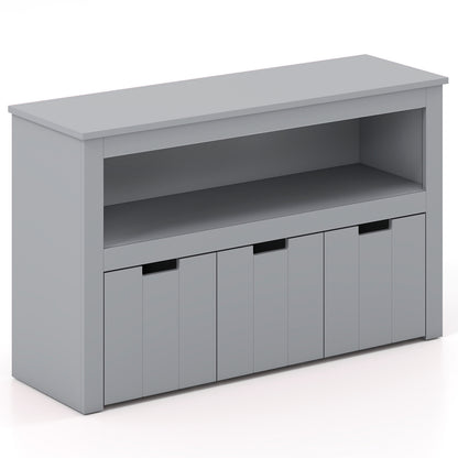 Kid Toy Storage Cabinet 3 Drawer Chest with Wheels Large Storage Cube Shelf, Gray Kids Storage at Gallery Canada