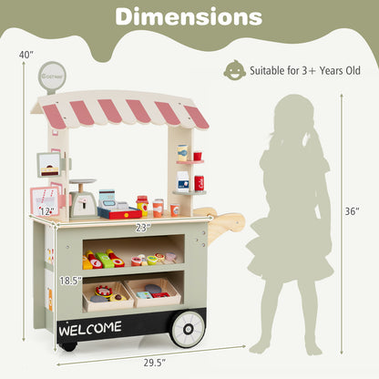 Toy Cart Play Set with POS Machine and Lovely Scale, Green Pretend Toys at Gallery Canada
