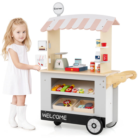 Toy Cart Play Set with POS Machine and Lovely Scale, Gray Pretend Toys Gray at Gallery Canada