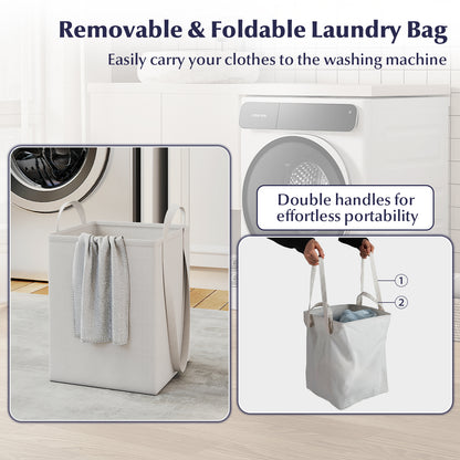 Laundry Hamper Cabinet With Drawer, Tilt-Out Design, White Laundry Baskets at Gallery Canada
