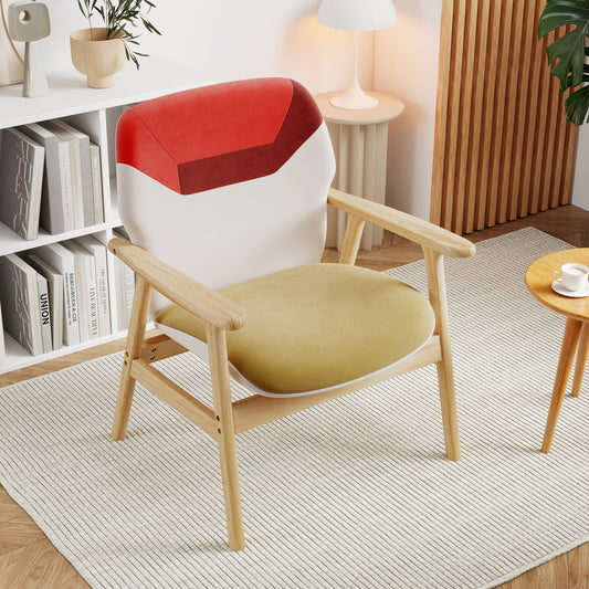 Modern Accent Chair Upholstered Side Armchair with Spacious Backrest Accent Chairs Options at Gallery Canada