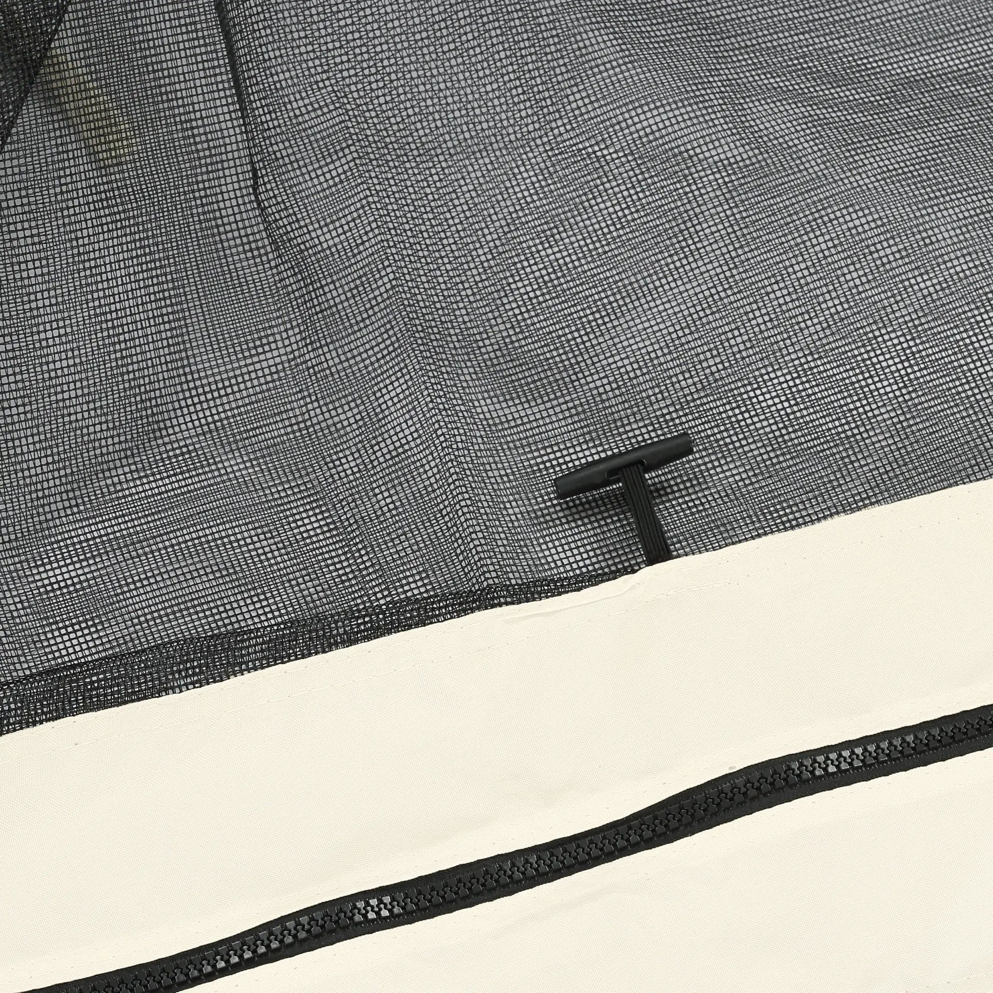 Replacement Mosquito Netting, Gazebo 12' x 12', Cream White, Black Gazebo Sidewalls at Gallery Canada