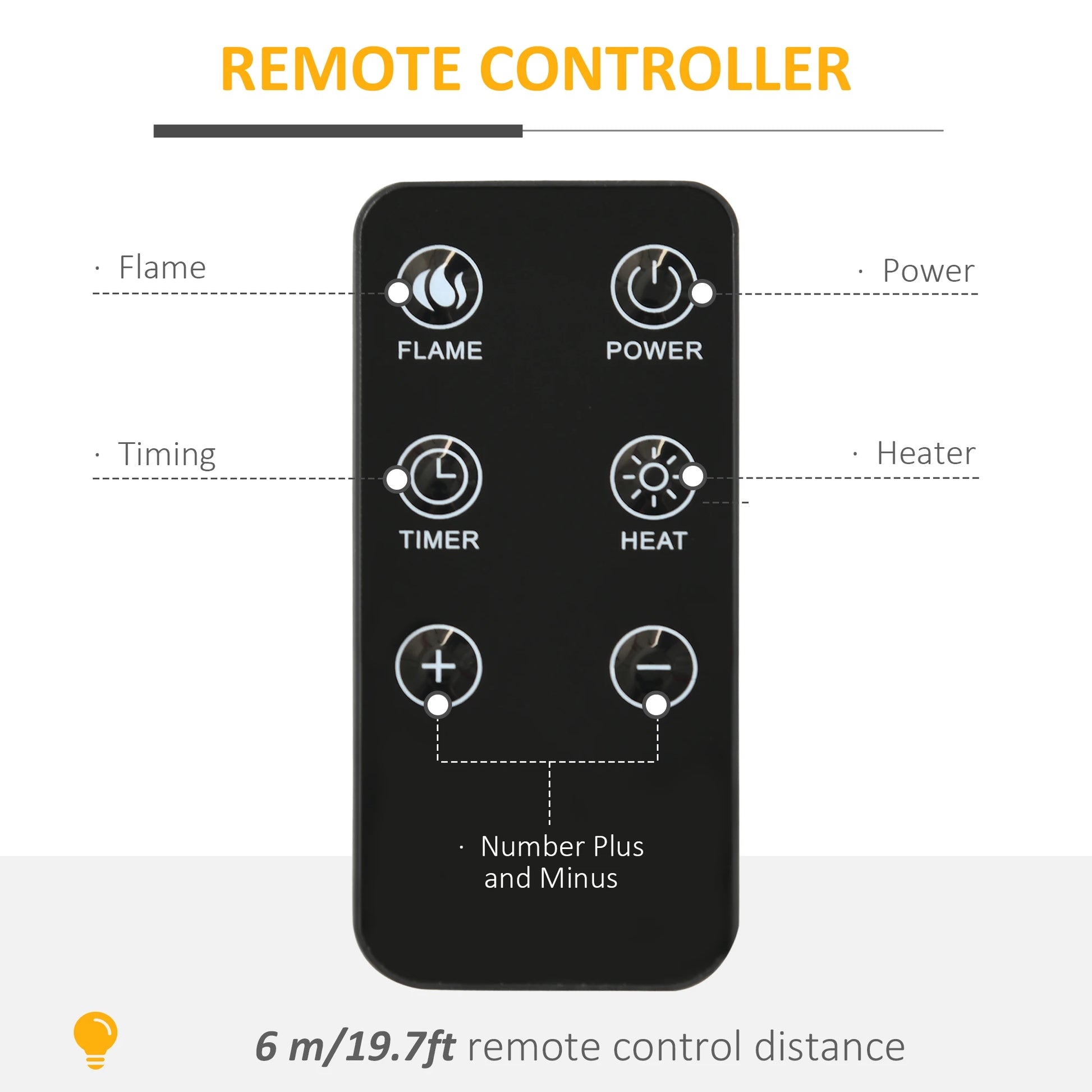 Electric Fireplace With Mantel, Freestanding Heater, 700W/1400W, White Electric Fireplaces at Gallery Canada