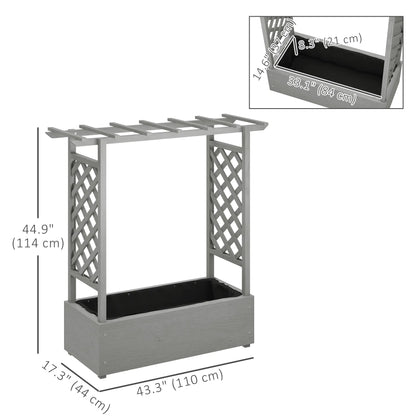 Wooden Raised Garden Bed with Trellis, Outdoor Planter Box, Drainage Holes Raised Garden Beds at Gallery Canada