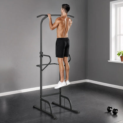 Power Tower Dip Station, Pull Up Bar, Adjustable Height, Black Power Towers at Gallery Canada