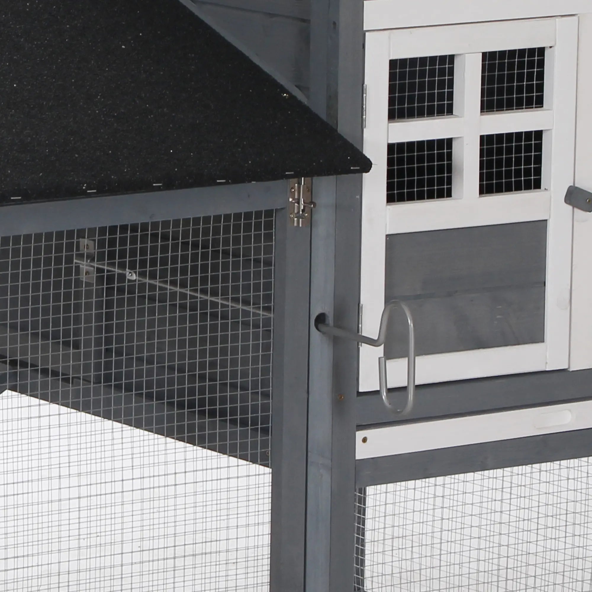 84'' Wooden Chicken Coop, Hen Hutch, Backyard Poultry Run Chicken Coops at Gallery Canada