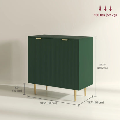 Modern Kitchen Cabinet, Adjustable Shelves, Metal Legs, Green Bar Cabinets at Gallery Canada