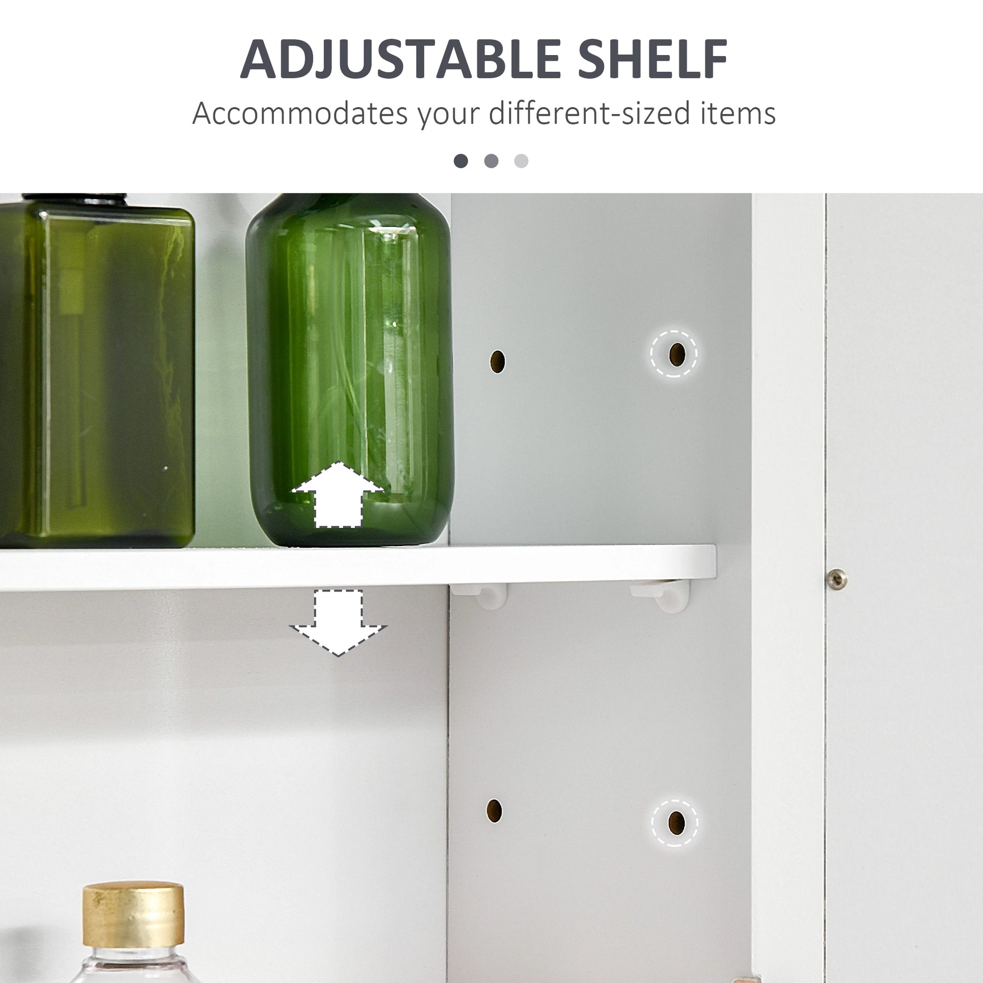 Wall Mounted Bathroom Mirror Cabinet, 3 Shelf Organizer, White Mirror Medicine Cabinets at Gallery Canada