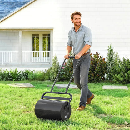 Heavy Duty Lawn Roller, 20" Push Tow Sod Roller, Grass Flattener, Black Lawn Rollers at Gallery Canada