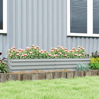 6 x 3 x 1ft Galvanized Raised Garden Bed, Outdoor Planter Box, Silver Raised Garden Beds at Gallery Canada