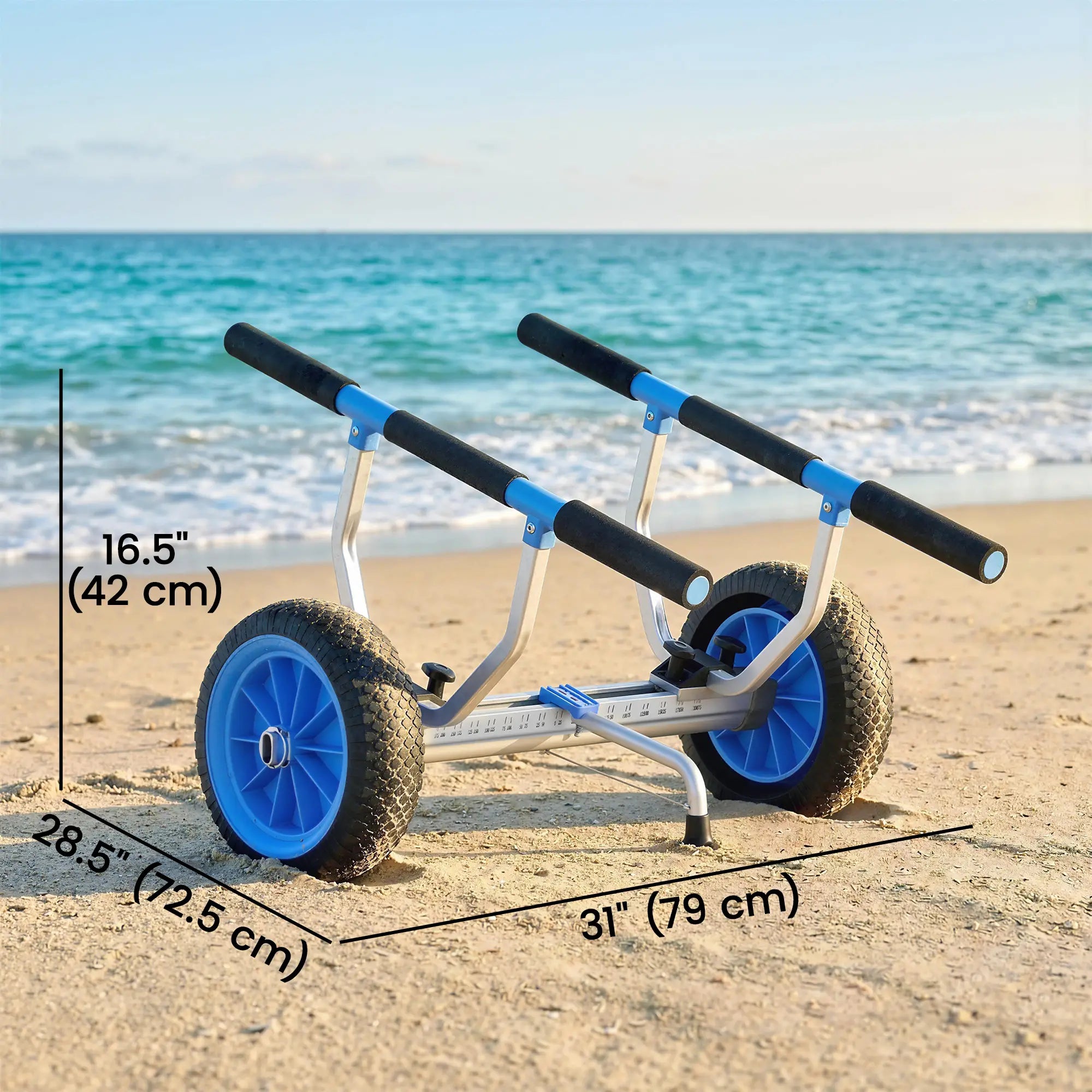 Kayak Cart Dolly, Adjustable Width, Sky Blue Kayak Carts at Gallery Canada