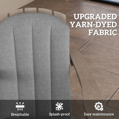 Set Of 4 Patio Chair Cushions, High Back Adirondack, High-Density Foam, Grey Patio Chair Cushions at Gallery Canada