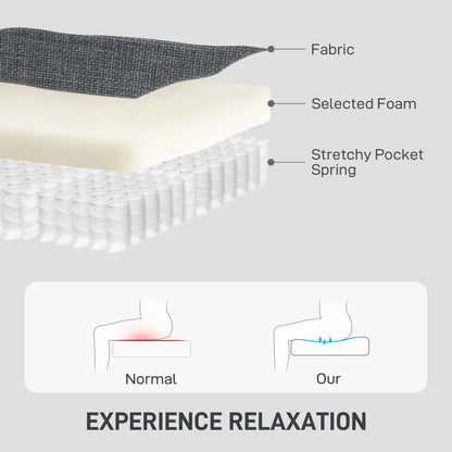 Modern Upholstered 3 Seater Sofa, Deep Seat, Dark Grey 3-Seater Sofas at Gallery Canada