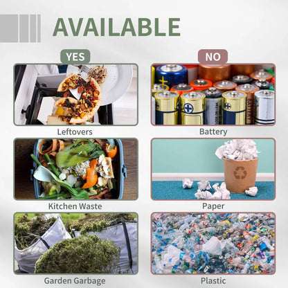 Dual Chamber Compost Bin, 360° Rotating, 43 Gallon, Green Garden Accessories at Gallery Canada