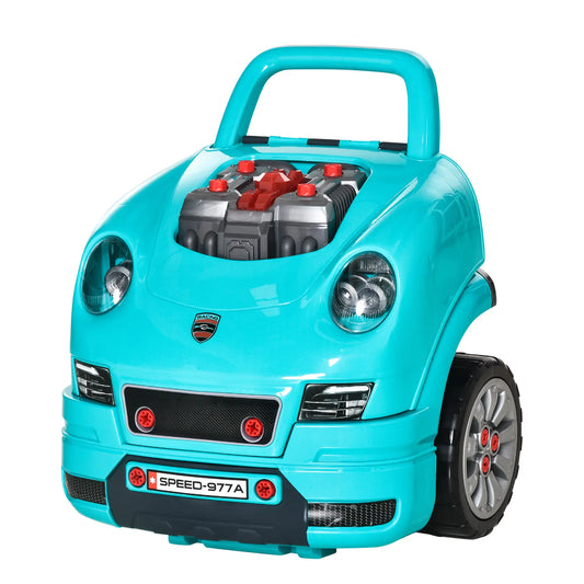 Kids Truck Engine Toy Set, Car Service Play Set, Teal Workbench Toy Sets Teal, Black at Gallery Canada