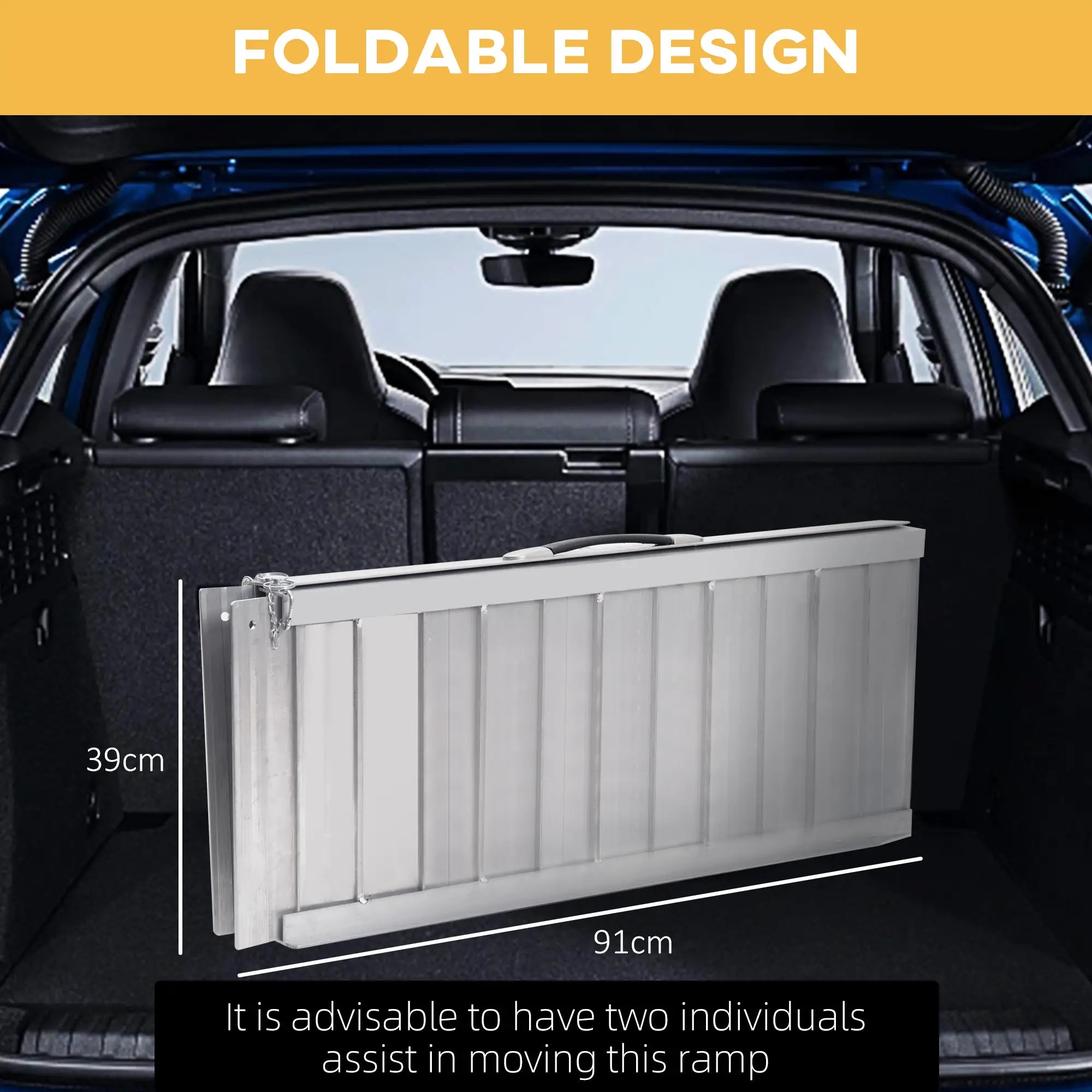 3ft Textured Aluminum Folding Wheelchair Ramp, Portable Threshold Ramp Knee Walker & Wheelchair Ramps at Gallery Canada